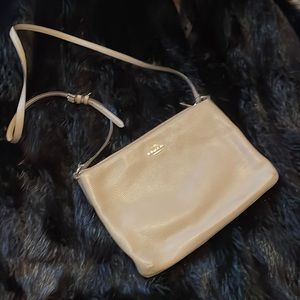 Coach Tan Leather Cross-Body Purse